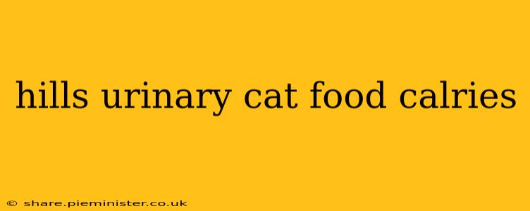 hills urinary cat food calries