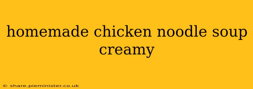 homemade chicken noodle soup creamy