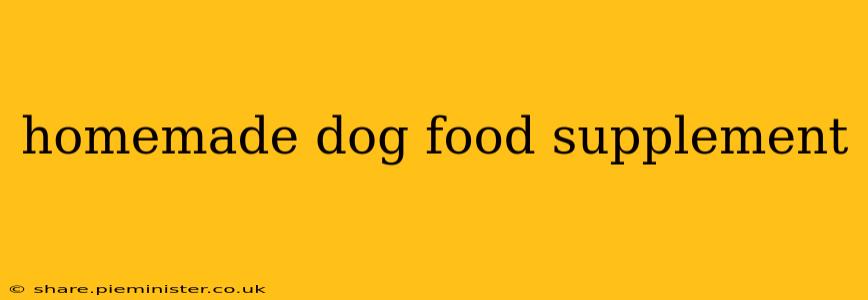 homemade dog food supplement