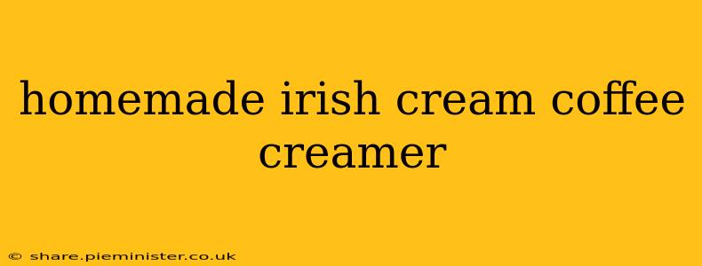 homemade irish cream coffee creamer