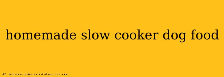 homemade slow cooker dog food