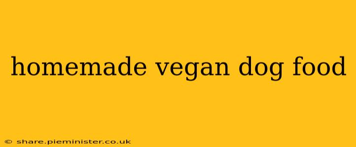 homemade vegan dog food