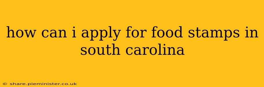 how can i apply for food stamps in south carolina