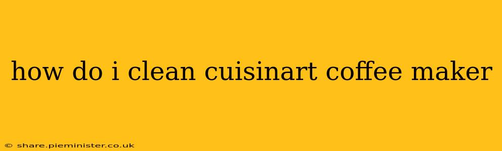 how do i clean cuisinart coffee maker