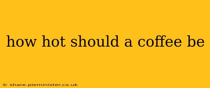 how hot should a coffee be