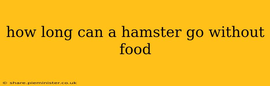 how long can a hamster go without food