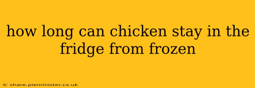 how long can chicken stay in the fridge from frozen