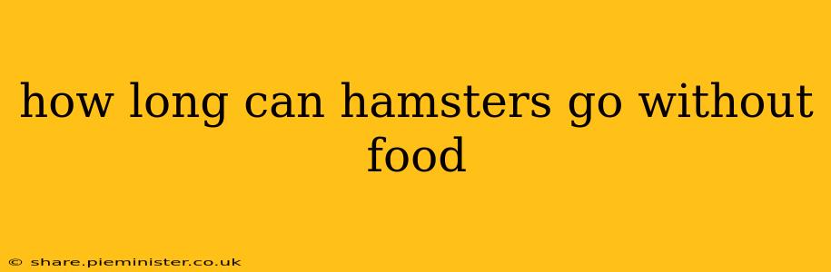 how long can hamsters go without food