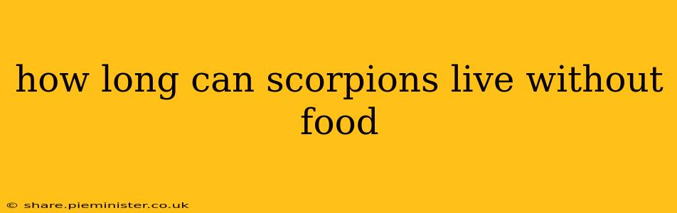 how long can scorpions live without food