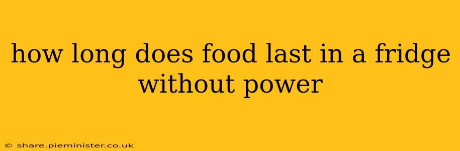 how long does food last in a fridge without power