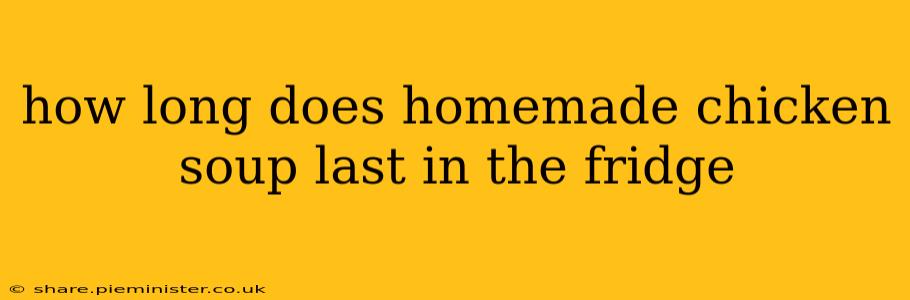 how long does homemade chicken soup last in the fridge
