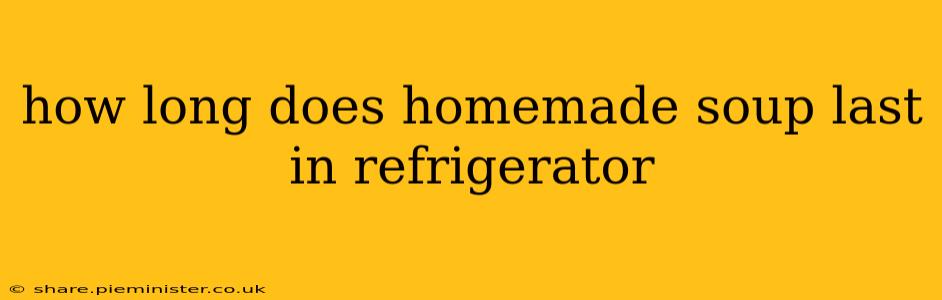 how long does homemade soup last in refrigerator