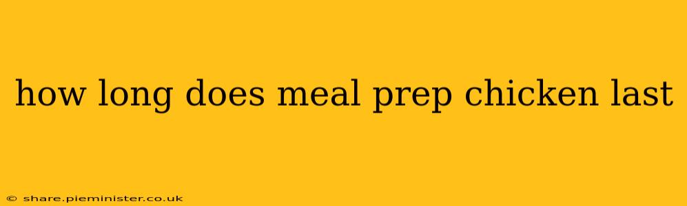 how long does meal prep chicken last
