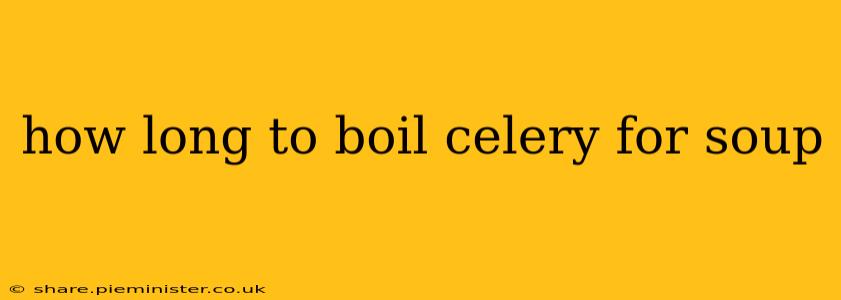 how long to boil celery for soup