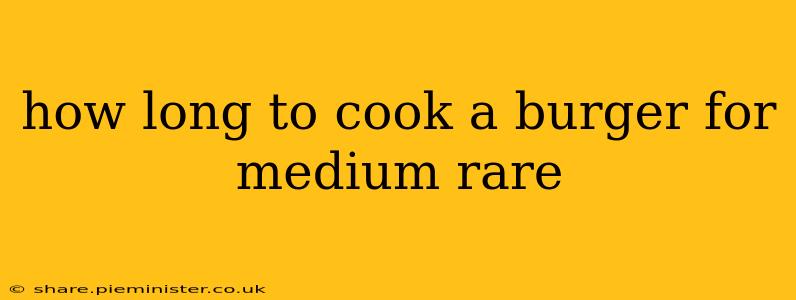 how long to cook a burger for medium rare
