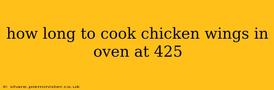 how long to cook chicken wings in oven at 425