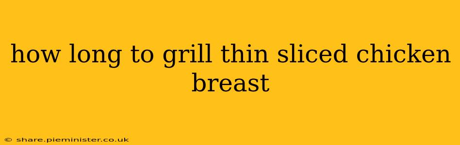 how long to grill thin sliced chicken breast