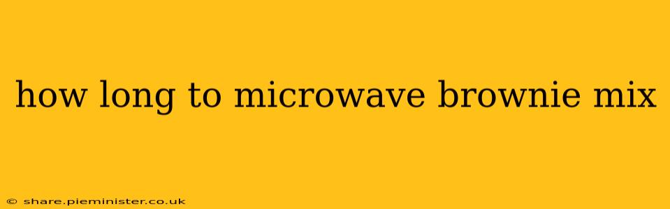 how long to microwave brownie mix