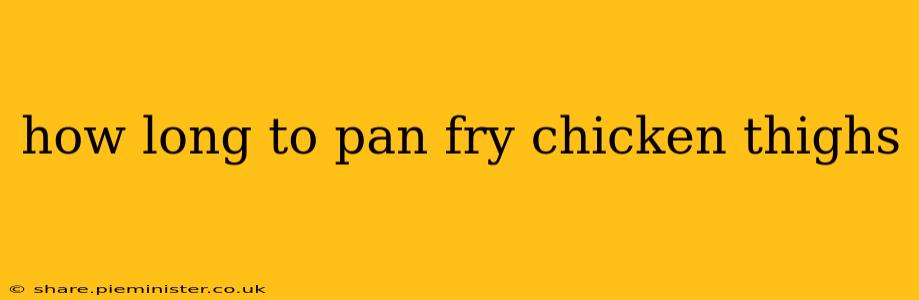 how long to pan fry chicken thighs