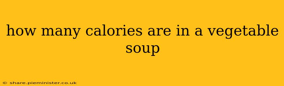 how many calories are in a vegetable soup