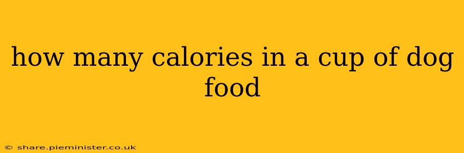 how many calories in a cup of dog food