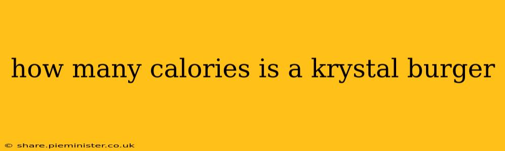 how many calories is a krystal burger
