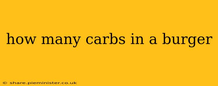how many carbs in a burger