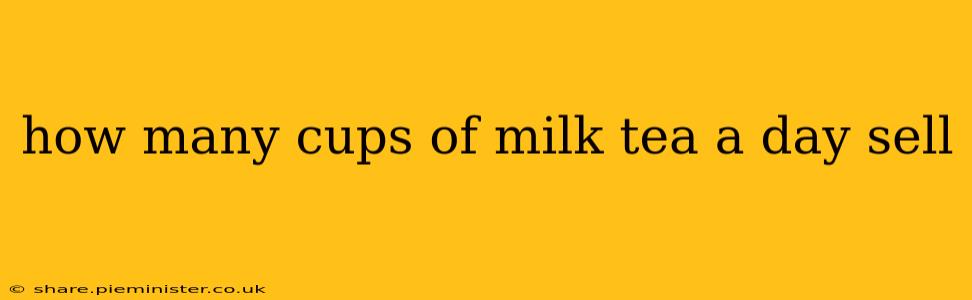 how many cups of milk tea a day sell