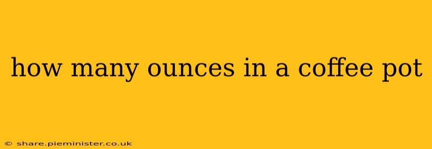 how many ounces in a coffee pot