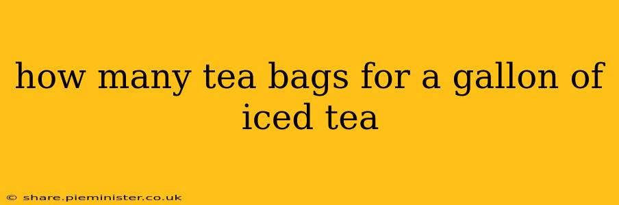 how many tea bags for a gallon of iced tea