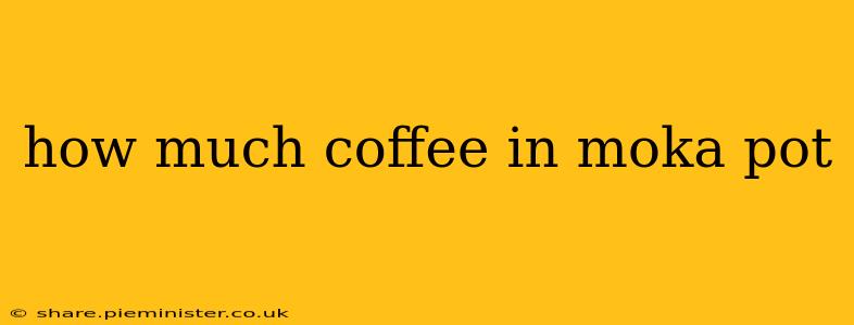 how much coffee in moka pot