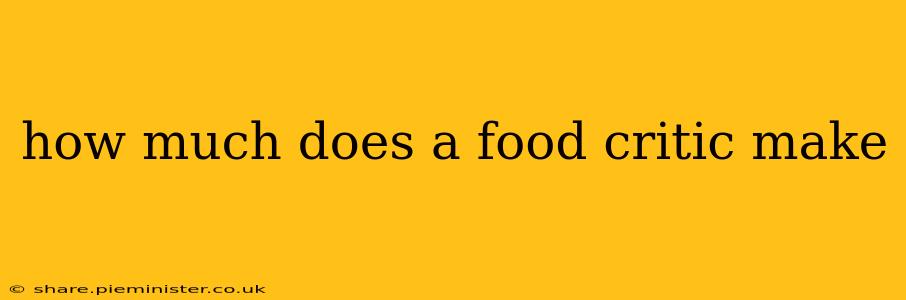 how much does a food critic make