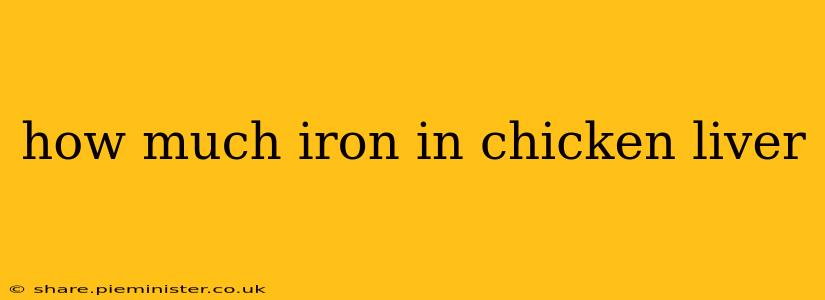 how much iron in chicken liver
