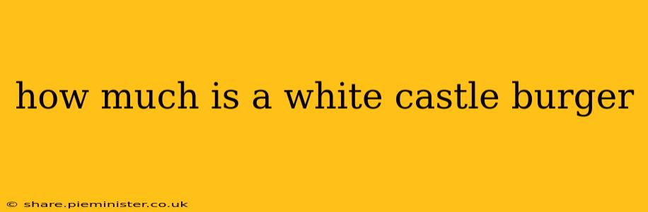 how much is a white castle burger