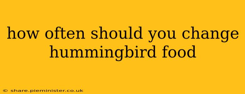 how often should you change hummingbird food