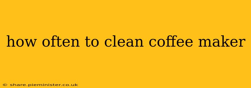 how often to clean coffee maker