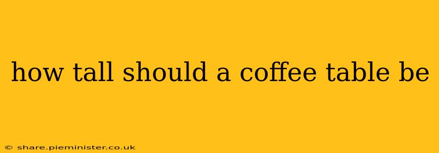 how tall should a coffee table be