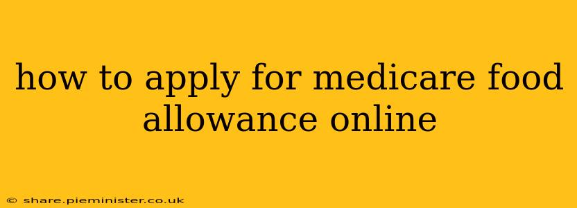 how to apply for medicare food allowance online