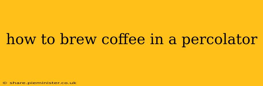 how to brew coffee in a percolator