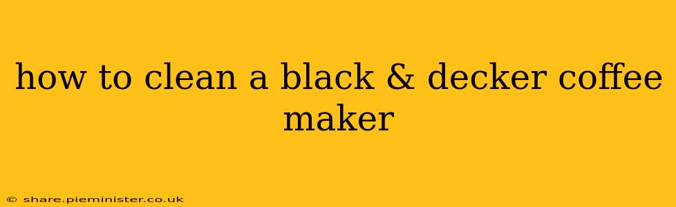 how to clean a black & decker coffee maker