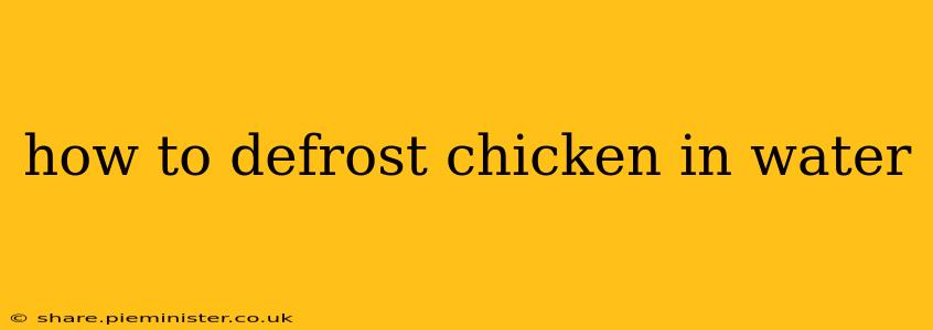 how to defrost chicken in water