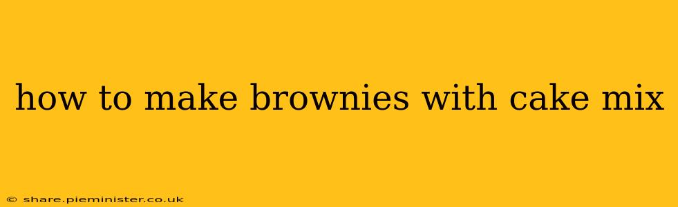 how to make brownies with cake mix