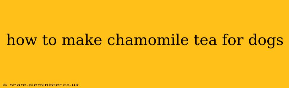 how to make chamomile tea for dogs