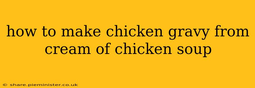 how to make chicken gravy from cream of chicken soup