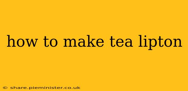 how to make tea lipton