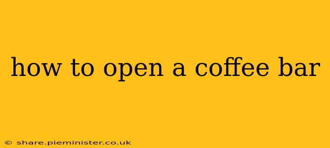 how to open a coffee bar