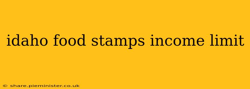 idaho food stamps income limit