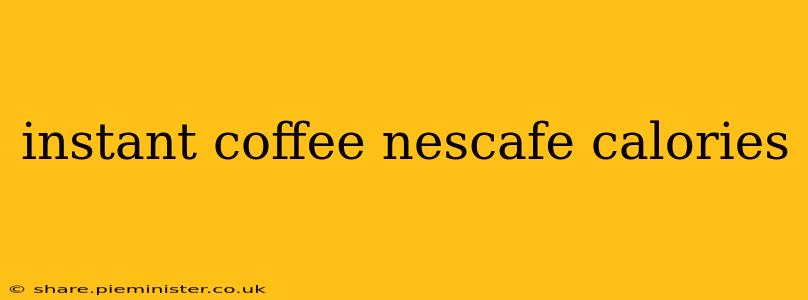 instant coffee nescafe calories