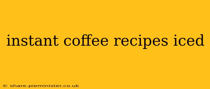 instant coffee recipes iced