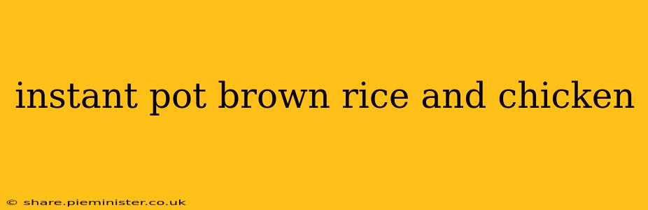 instant pot brown rice and chicken